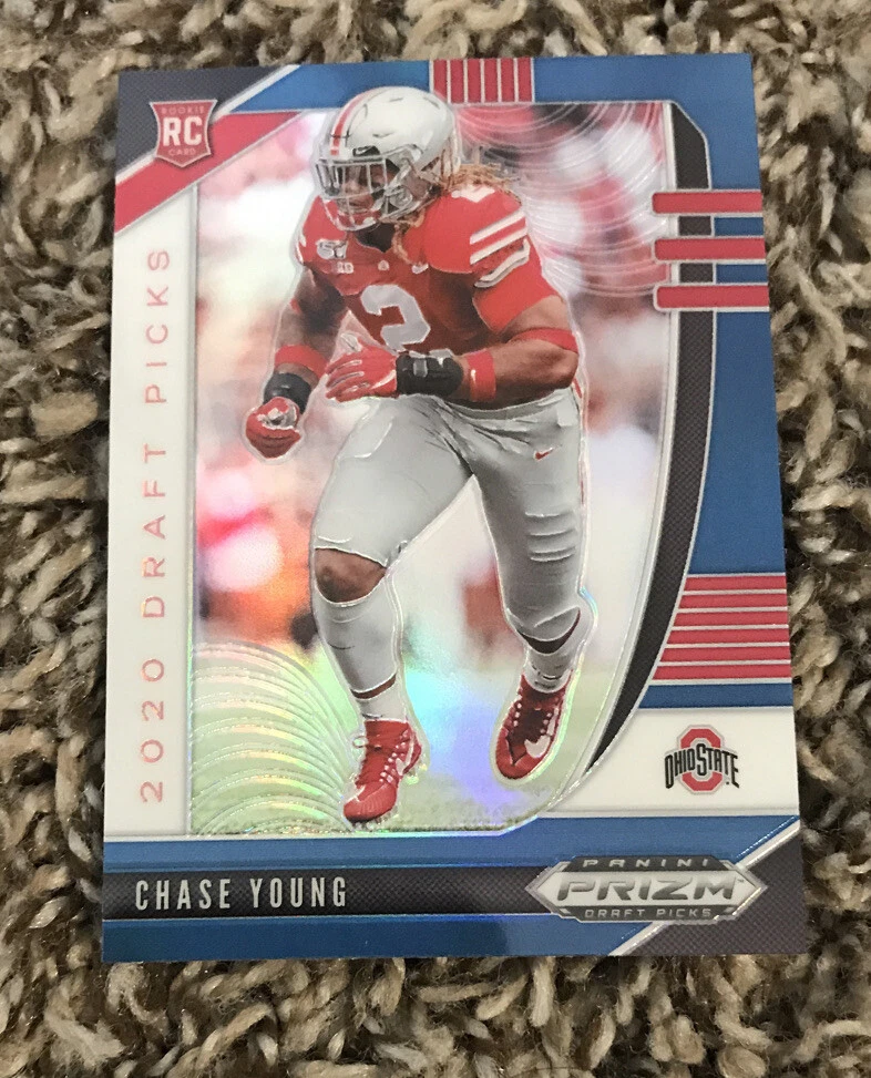 Chase Young Rookie SP 2020 Prizm Draft Picks Blue Refractor OHIO STATE BUCKEYES
