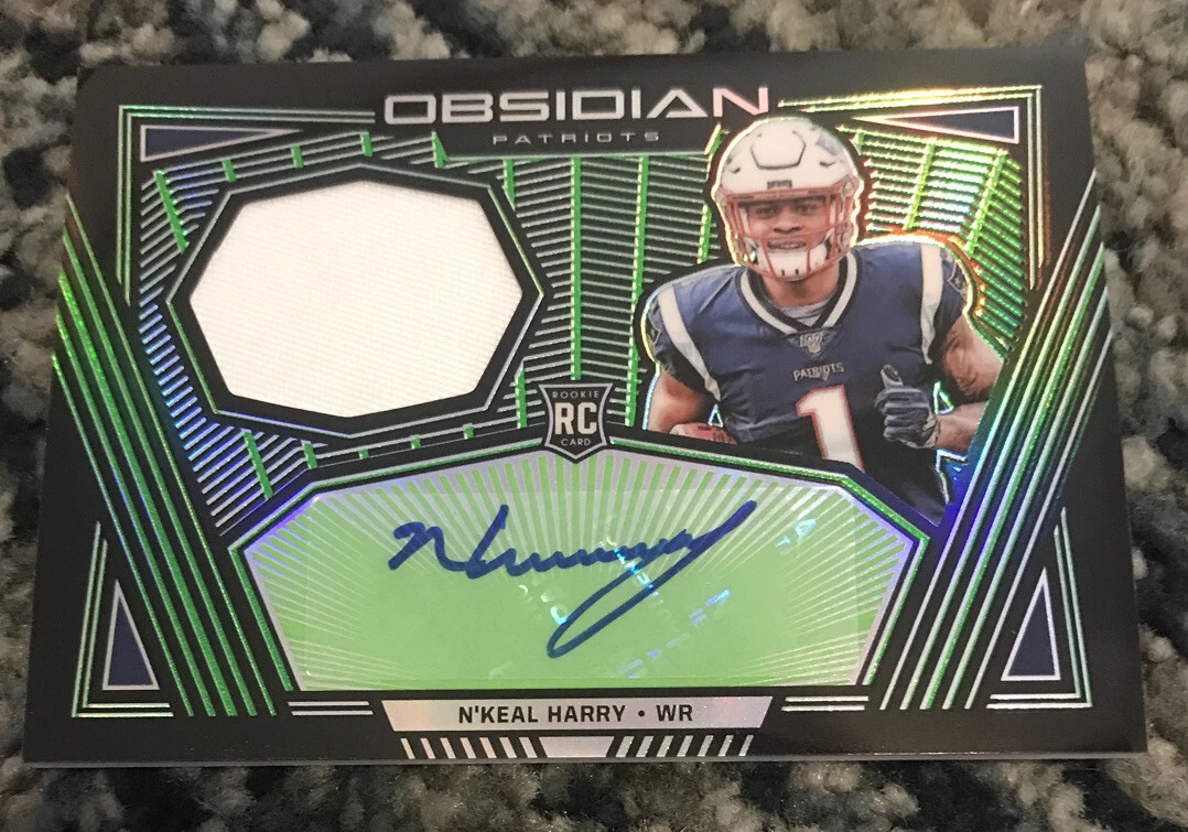 N'Keal Harry 2019 Obsidian Rookie Jersey Green Auto #RJA-NKH 14/50 Patriots
