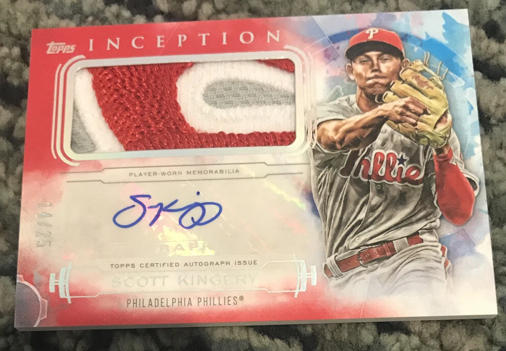 2019 TOPPS INCEPTION SCOTT KINGERY 3CLR PATCH AUTO 14/25 SICK
