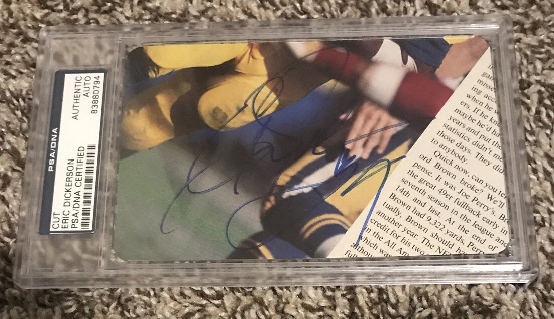 ERIC DICKERSON large cut auto/ autograph PSA/ DNA from Tristar Odyssey
