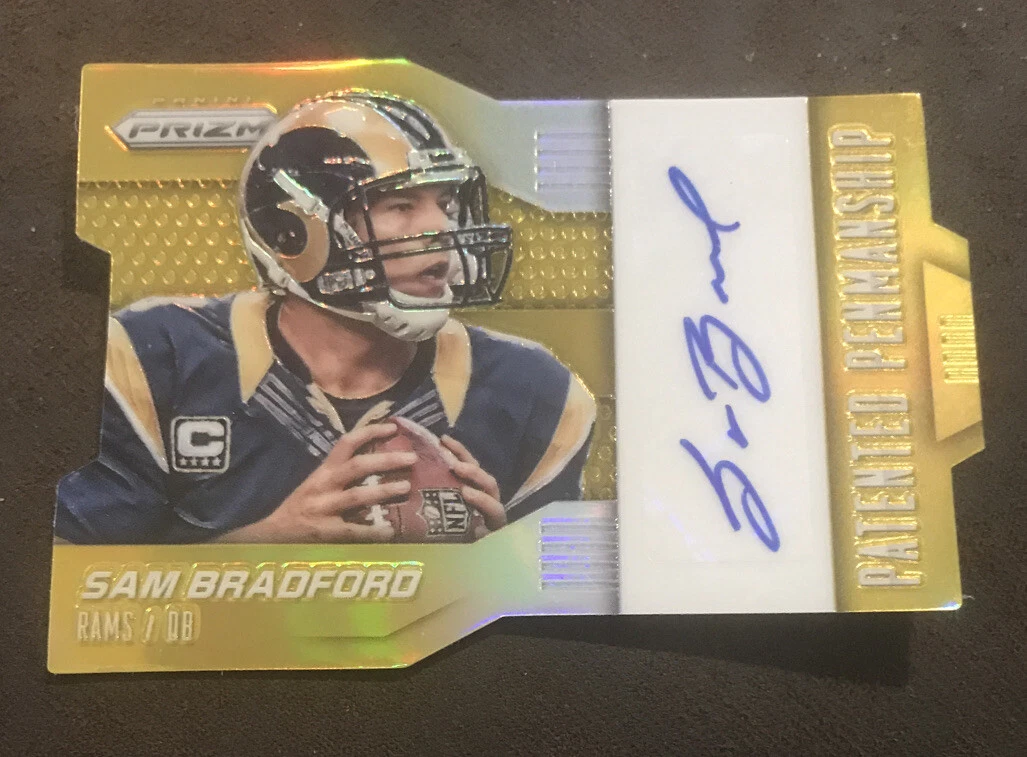 Sam Bradford 2014 Prizm Die Cut GOLD Refractor Auto 3/10 SSP Rams !!!!!
