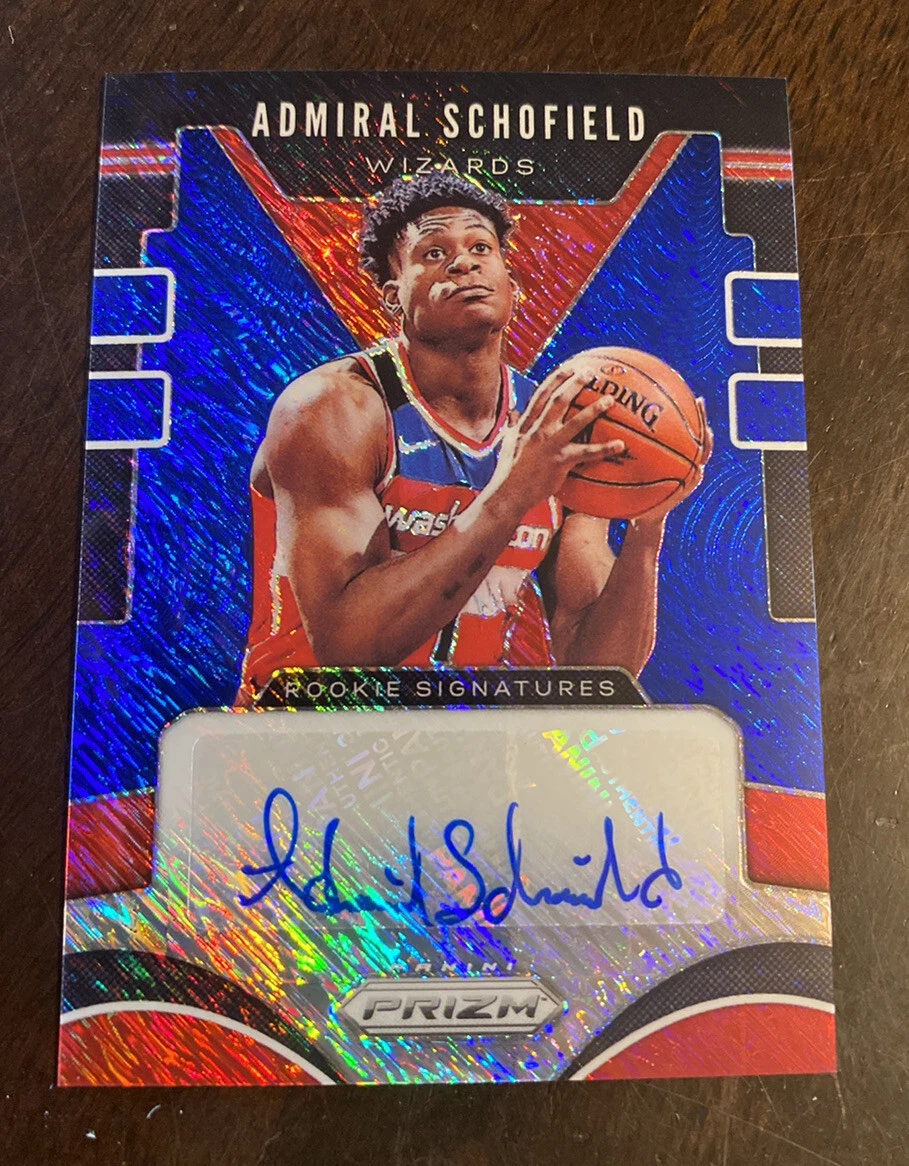 2019-20 Prizm ADMIRAL SCHOFIELD FOTL Sensational Signatures Blue Shimmer Auto RC
