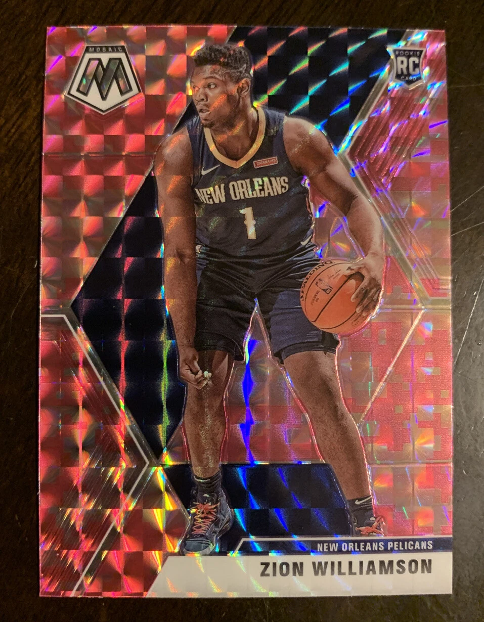 2019-20 Panini Mosaic Zion Williamson Pink Camo Rookie Card RC Prizm PLAYOFFS
