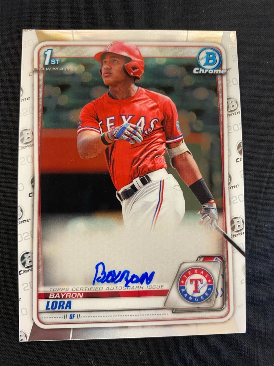 2020 Bowman Chrome Bayron Lora Auto Autograph Texas Rangers SP
