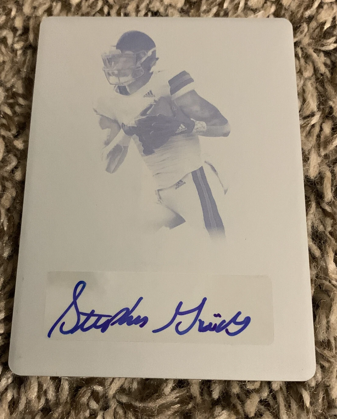 STEPHEN GUIDRY RC ROOKIE AUTO 69/75 - 2020 Leaf Valiant PRINTING PLATE CYAN 1/1
