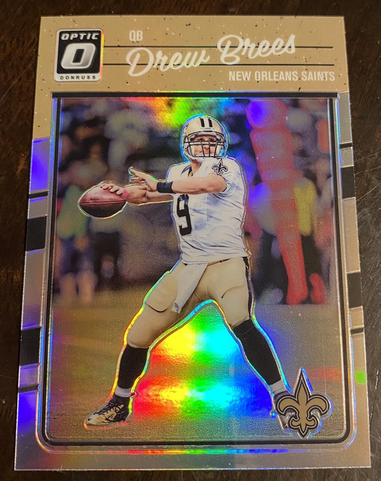 2016 Donruss Optic Drew Brees Saints #65 SILVER Prizm Holo 1st Year Optic
