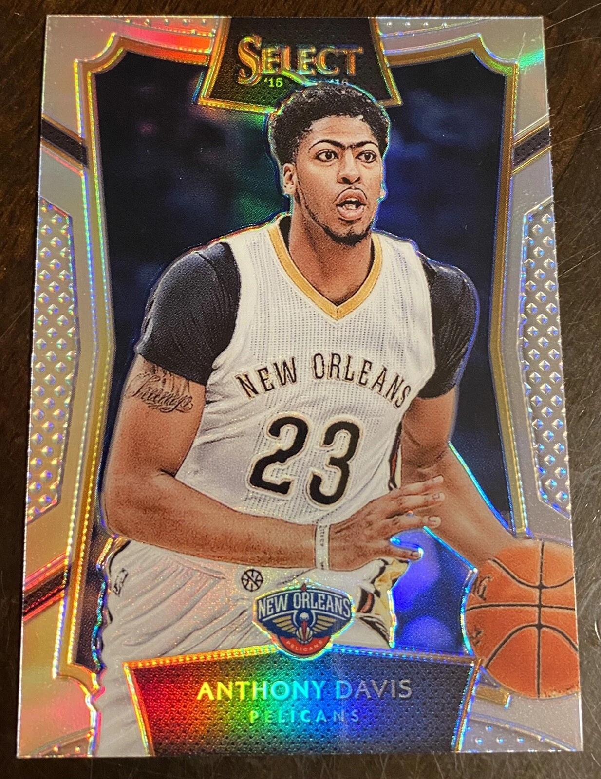 2015-16 Panini Select Concourse Silver Prizms #71 Anthony Davis Lakers
