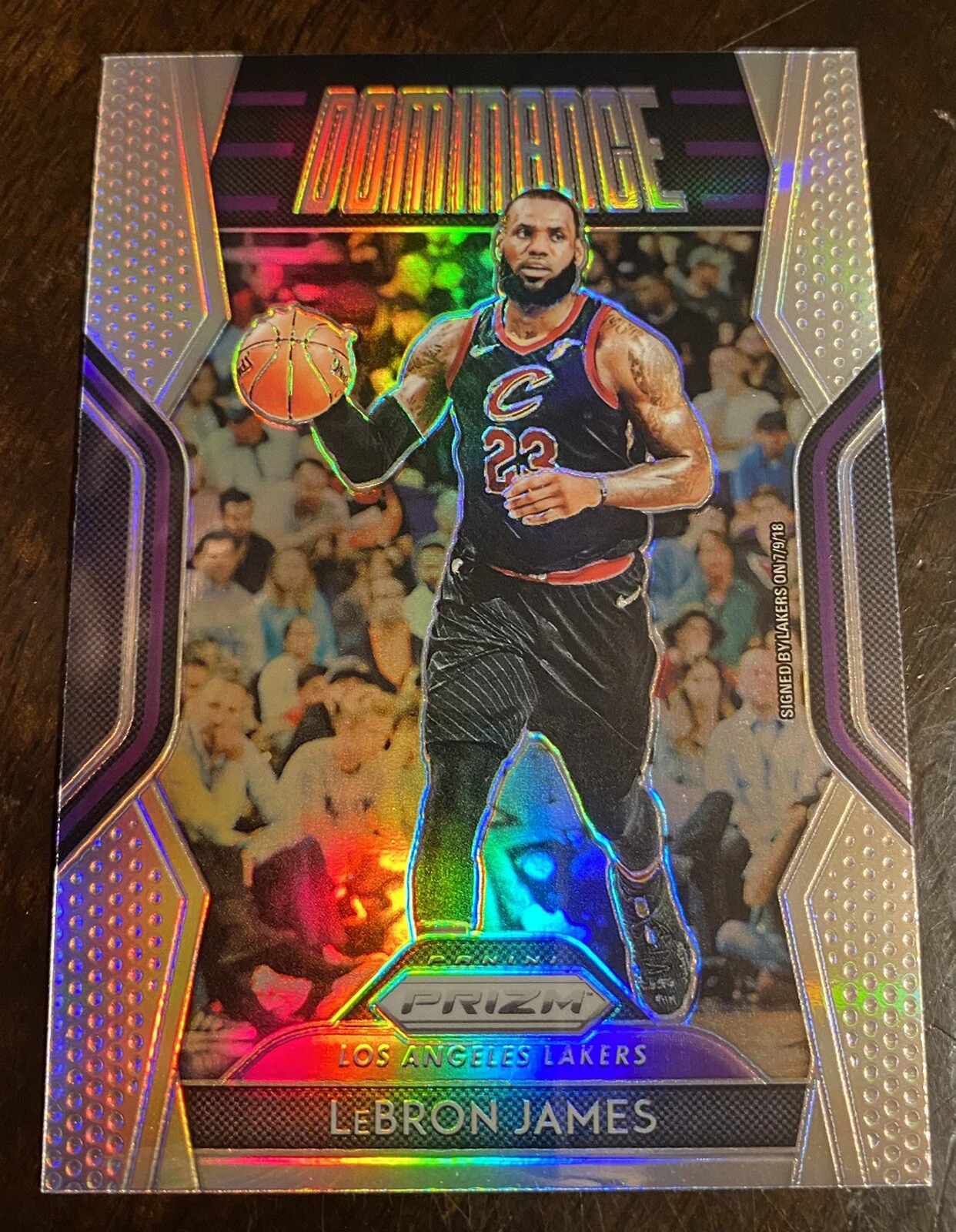 2018-2019 Panini Prizm Lebron James Dominance Silver Prizm Lakers
