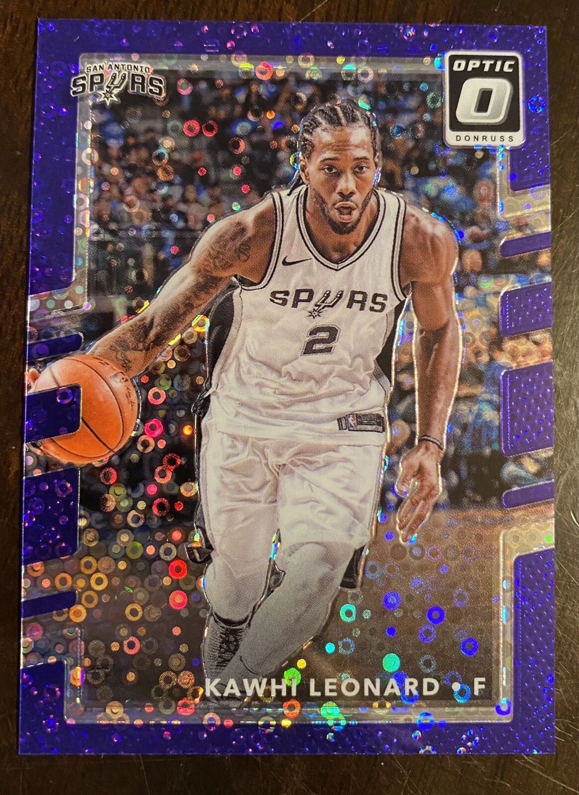 2017-18 Donruss Optic Kawhi Leonard Fast Break Purple PRIZM #ED /155 Clippers
