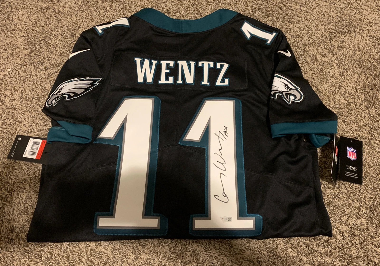Carson Wentz Signed Autographed Philadelphia Eagles ON FIELD Jersey Fanatics
