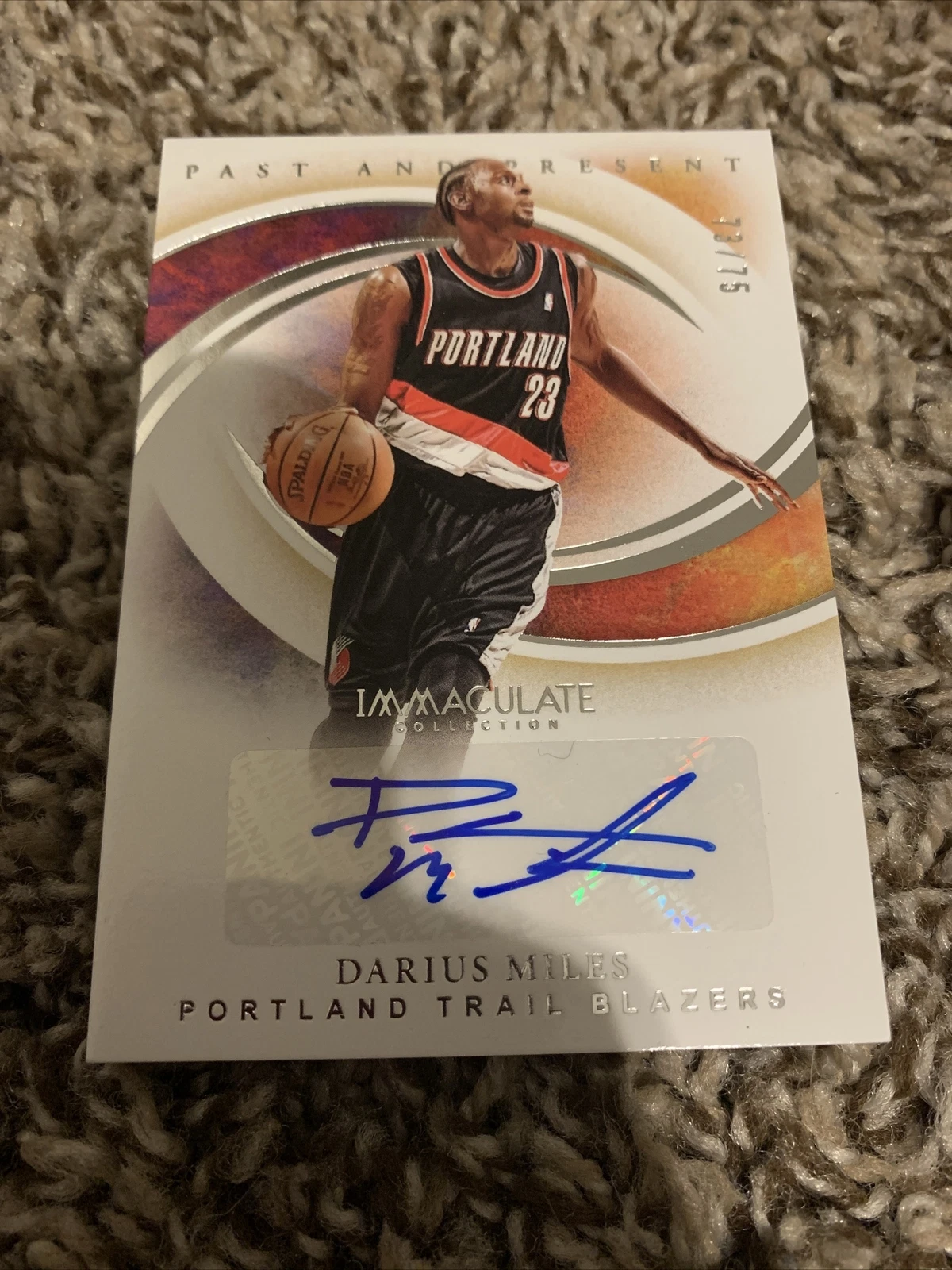 2019-20 Panini Immaculate Past And Present Auto Darius Miles 73/75
