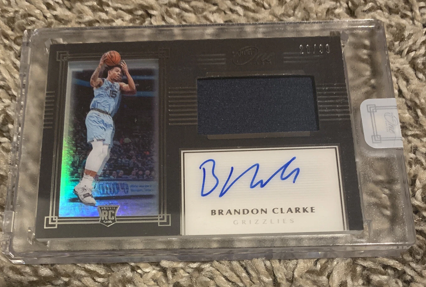 BRANDON CLARKE 2019-20 Panini One and One Relic Rare RC #d 28/99
