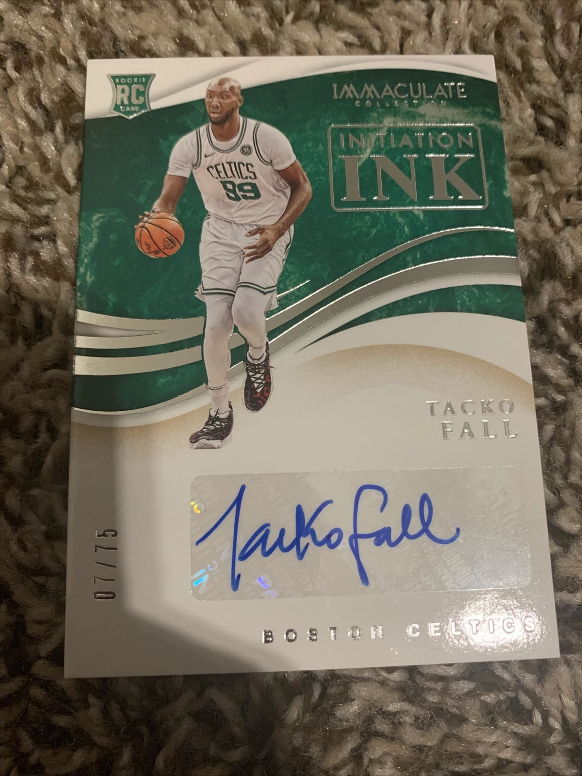 Tacko Fall 2019-20 Panini Immaculate Initiation Ink RC Rookie Auto /75 Celtics
