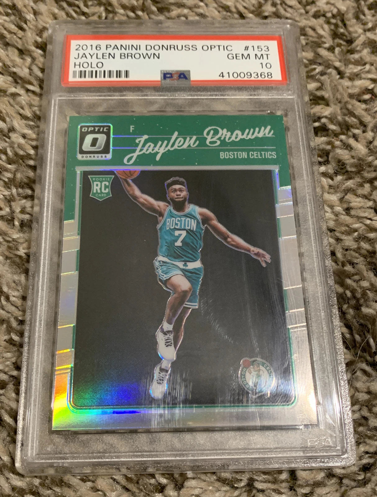 2016 Donruss Optic Holo Prizm Jaylen Brown Rookie RC #153 PSA 10 GEM MINT 3

