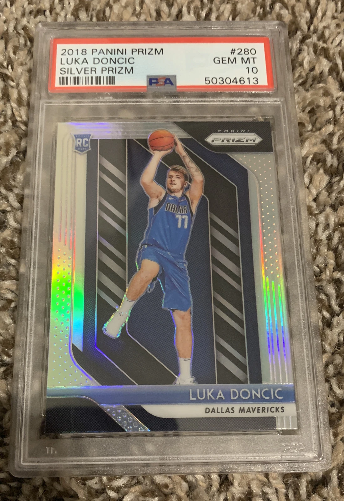 Luka Doncic RC 2018/19 Panini Prizm #280 Silver Prizm Rookie PSA 10 Mavericks
