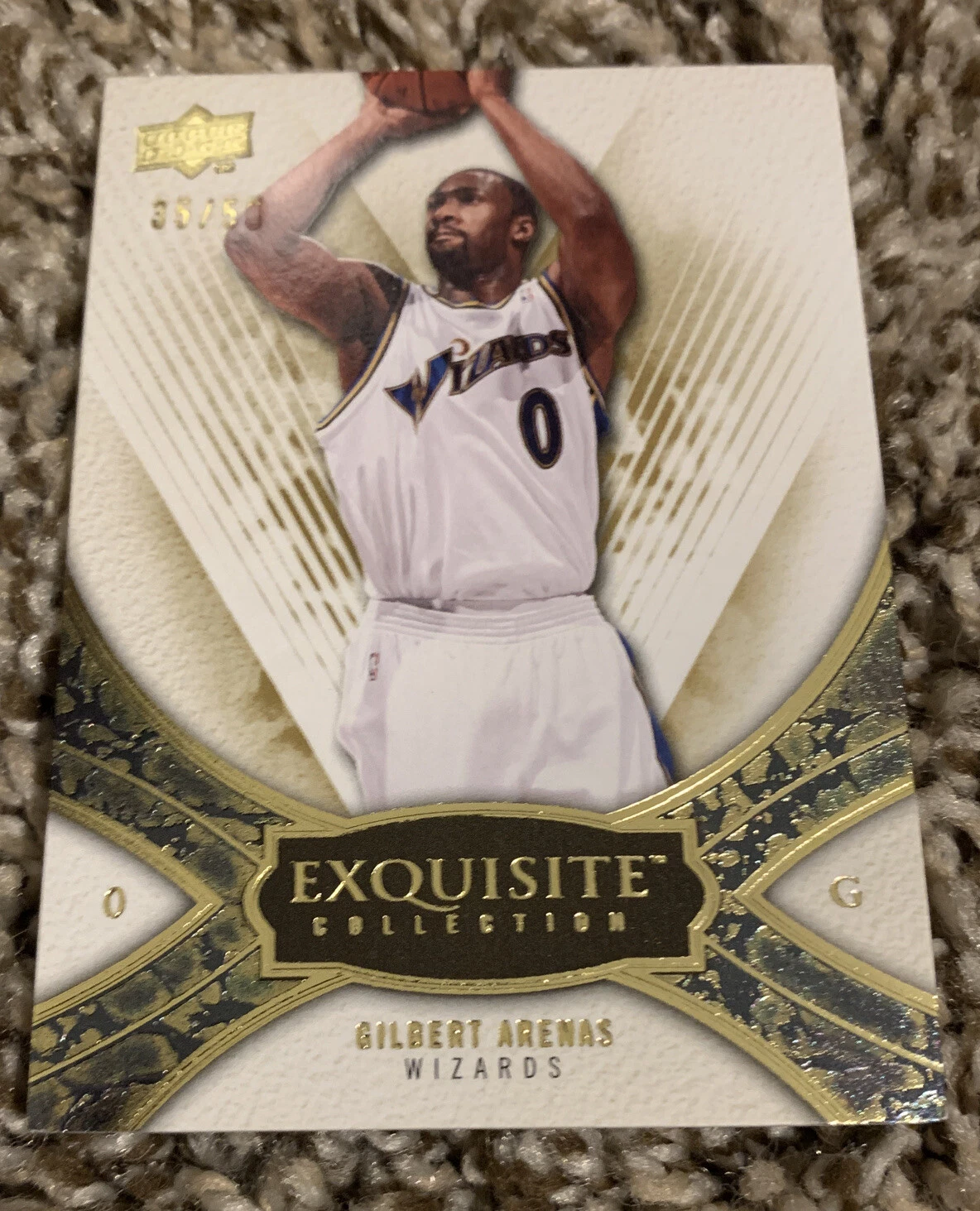 GILBERT ARENAS 2008-09 Exquisite Collection base gold /50 rare
