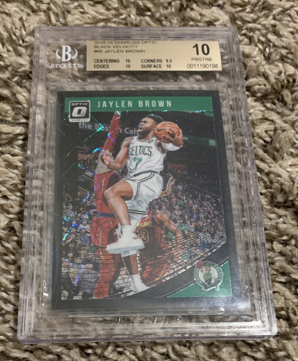 2018-19 Donruss Optic Black Velocity #66 JAYLEN BROWN CELTICS 12/39 BGS 10
