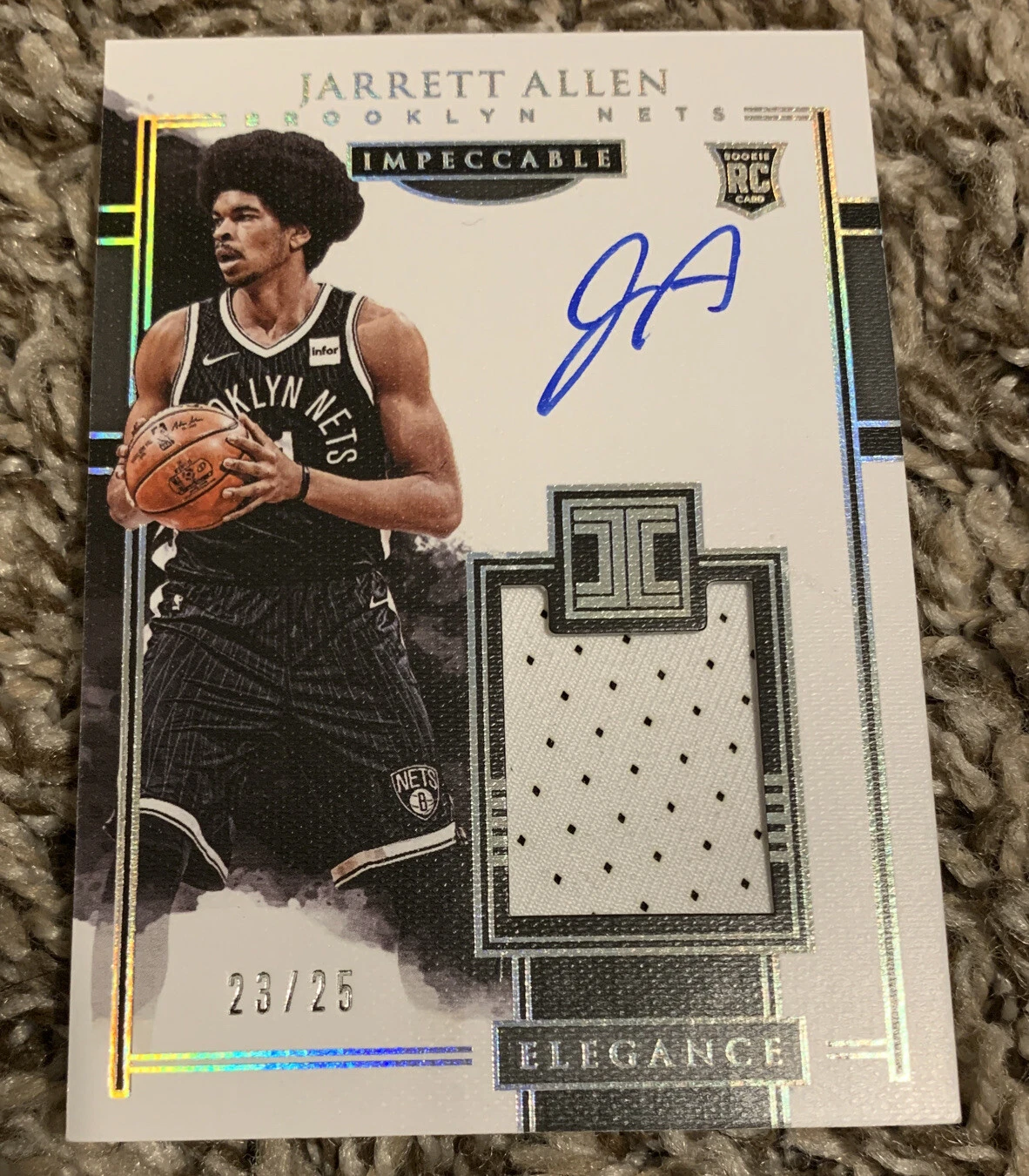 2017-18 Panini Impeccable Elegance #144 Jarrett Allen RC Rookie Jersey AUTO /25
