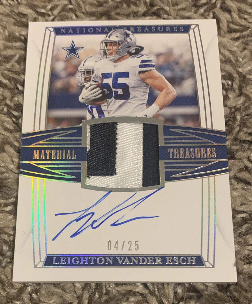 2019 National Treasures Material Signatures Prime /25 Leighton Vander Esch Auto

