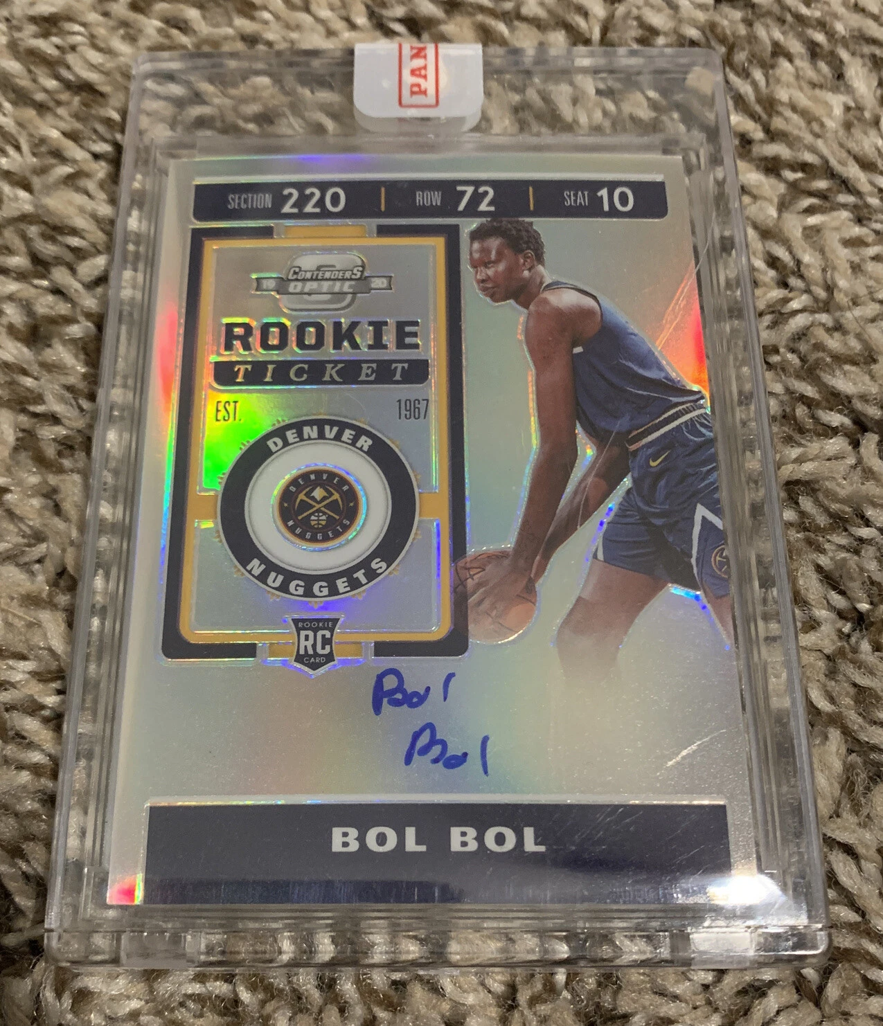 2019 Panini Contenders Optic #118 Bol Bol RC Silver Holo Autographed
