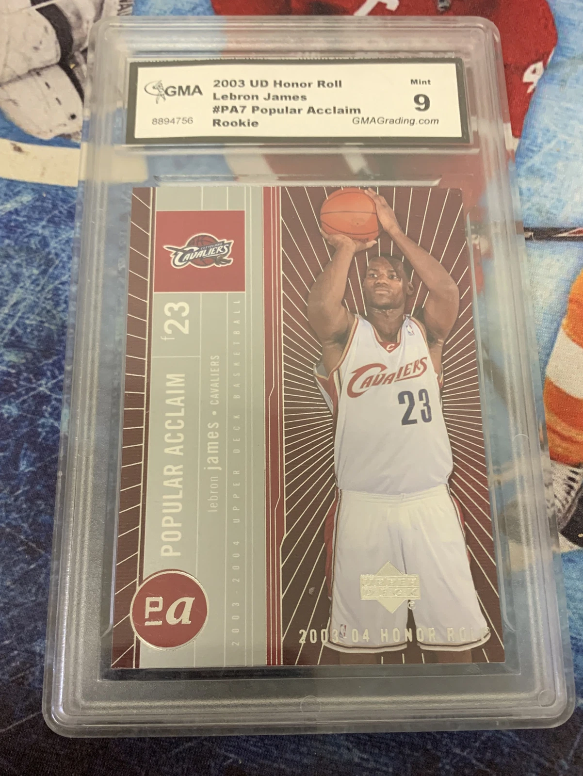 LEBRON JAMES 2003-04 UPPER DECK HONOR ROLL POPULAR ACCLAIM GMA 9 ROOKIE CARD!
