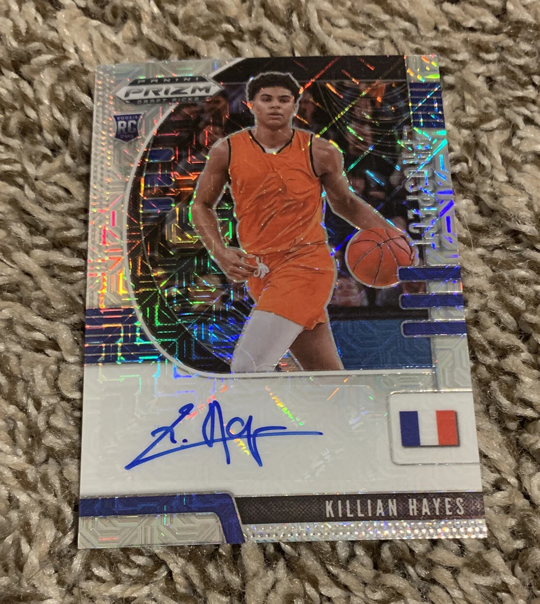 Killian Hayes 2020-21 Rookie Card Panini Prizm Mojo Auto /25
