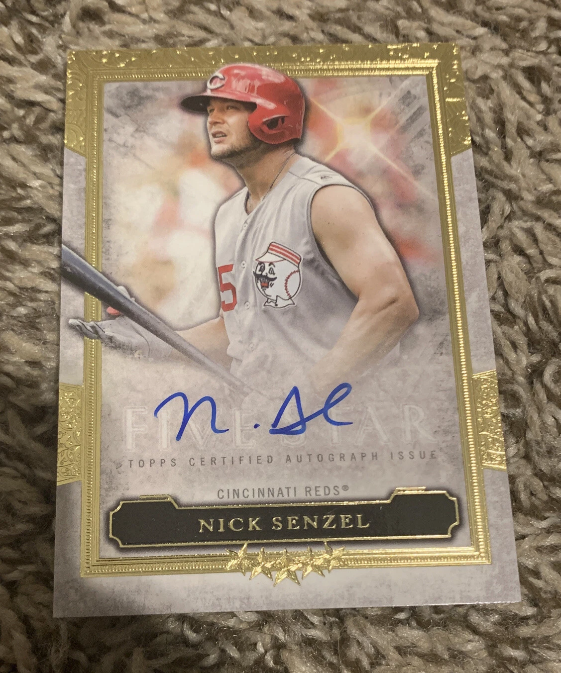 Nick Senzel 2020 Five Star Reds No.FSA-S On-Card Autograph Card
