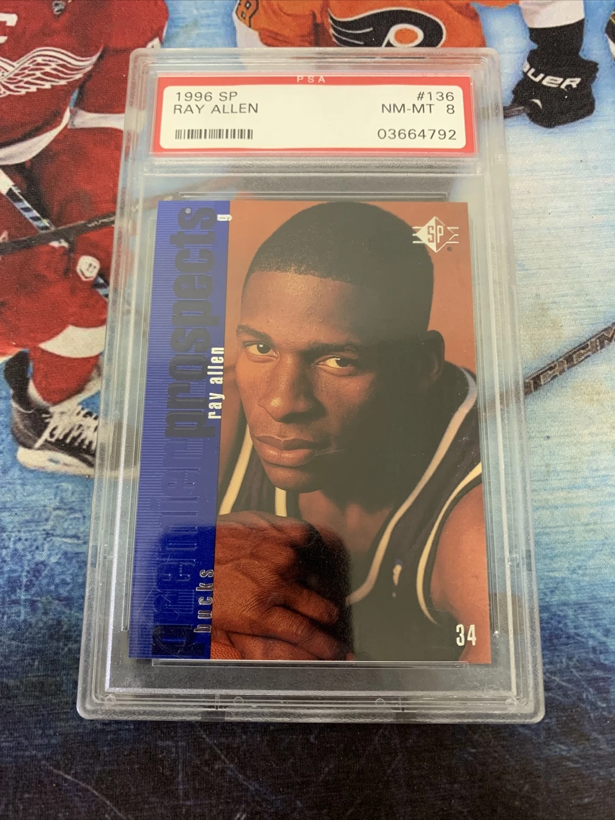 Ray Allen 1996 SP Rookie #136 PSA 8 Bucks Heat HOF ??
