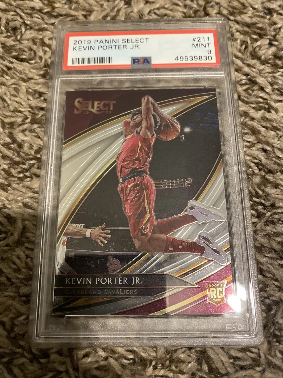 2019-20 Panini Select Courtside #211 Kevin Porter Jr. Cavaliers RC Rookie PSA 9
