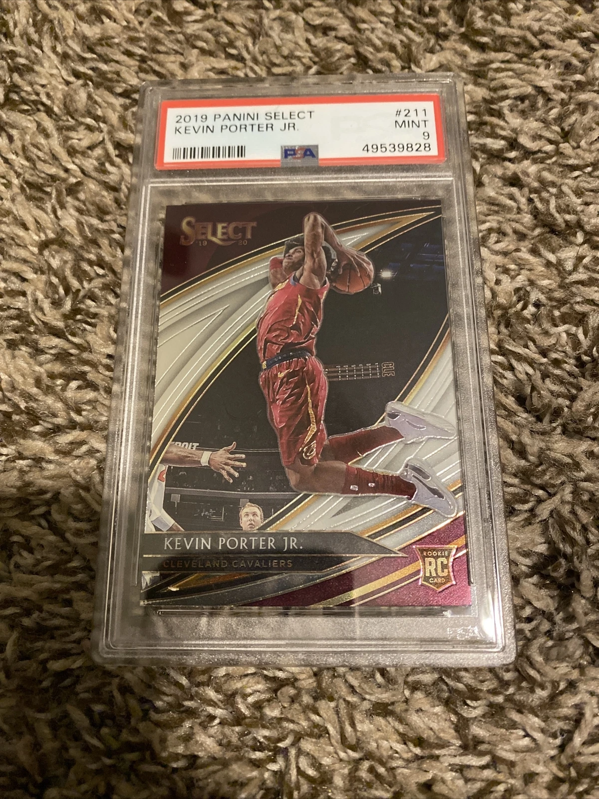 2019-20 Panini Select Courtside #211 Kevin Porter Jr. Cavaliers RC Rookie PSA 9
