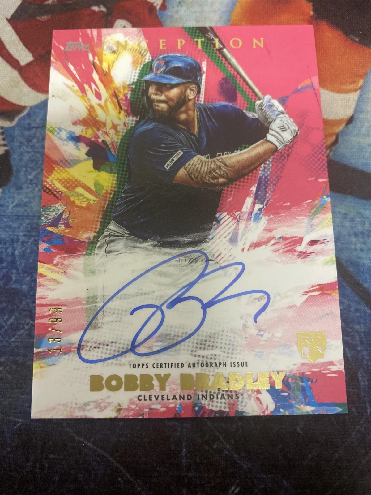 2020 Topps Inception BOBBY BRADLEY RC AUTO /75 Indians ? tribe
