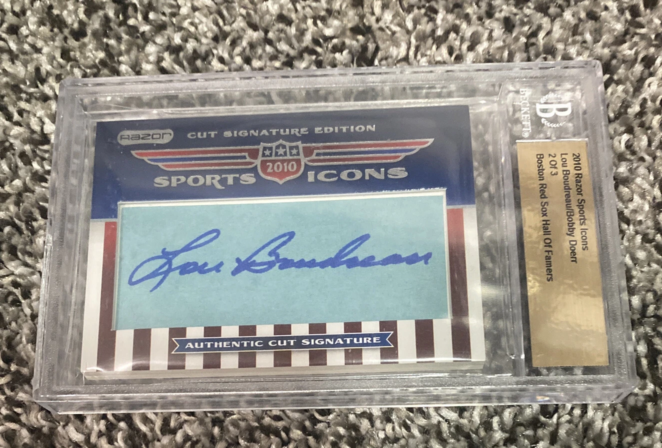 2010 Razor LOU BOUDREAU BOBBY DOERR Sports Icons Dual Cut AUTOS #d 2/3 Ssp
