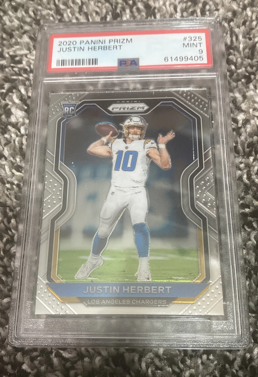 2020 Panini Prizm Justin Herbert ROOKIE RC #325 PSA 9 MINT
