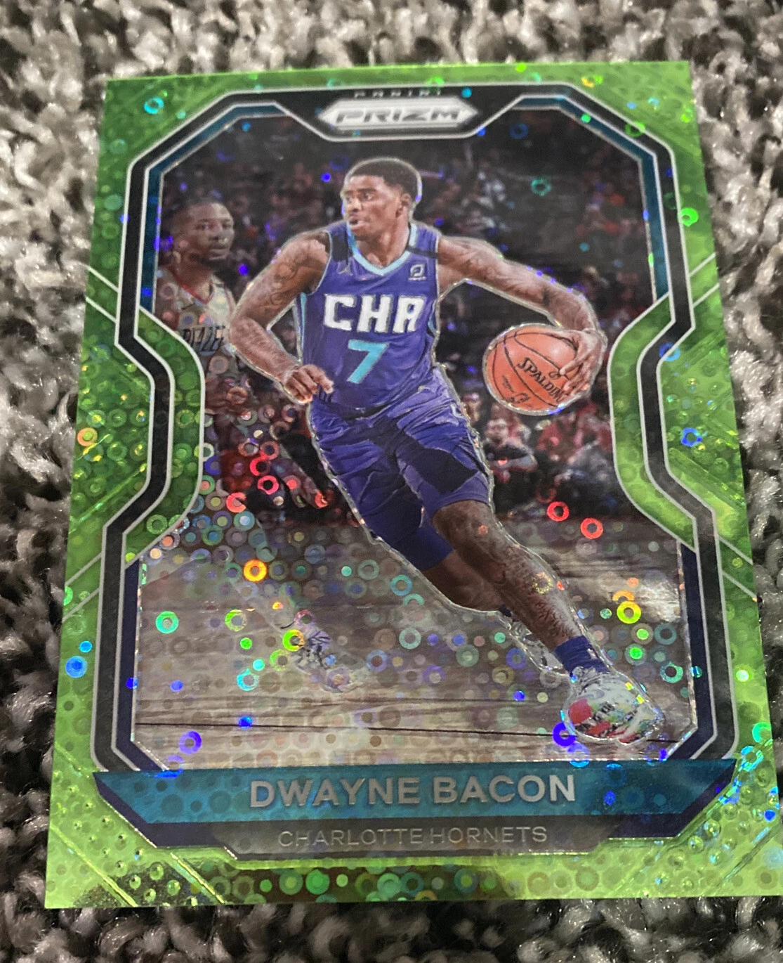 2020-21 Prizm Dwayne Bacon GREEN DONUT DISCO PRIZM Fast Break #d 3/5 Hornets

