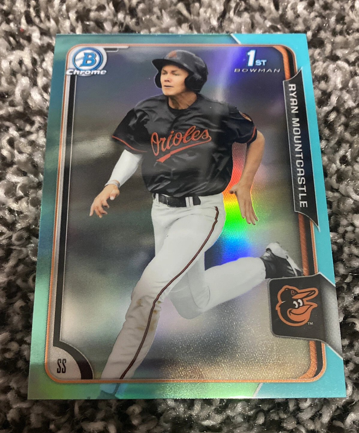 2015 Bowman Chrome Ryan Mountcastle Sky Blue Refractor 1st Bowman #80
