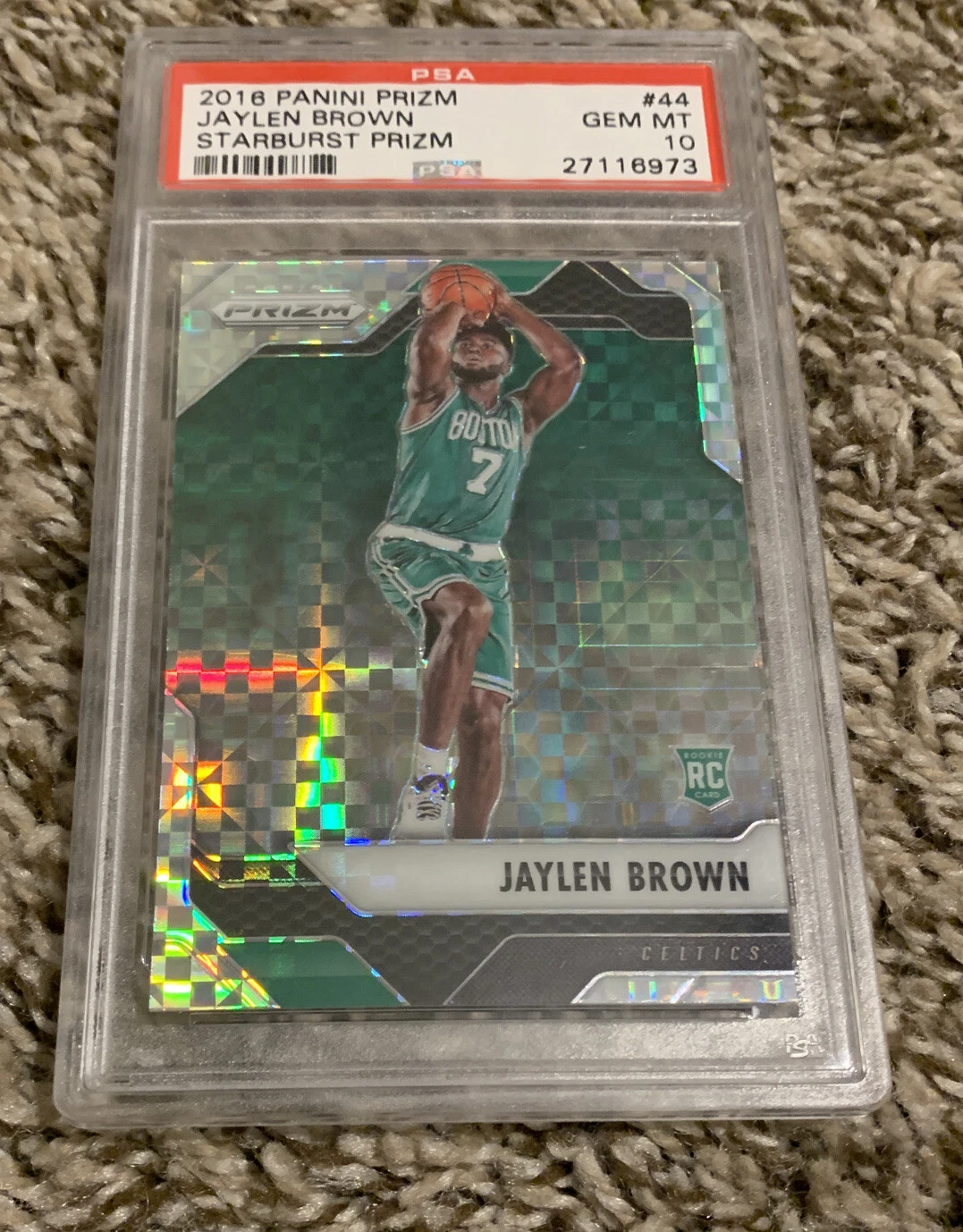 2016 Panini Prizm Starburst Jaylen Brown Celtics RC PSA 10 Gem Mint Rookie
