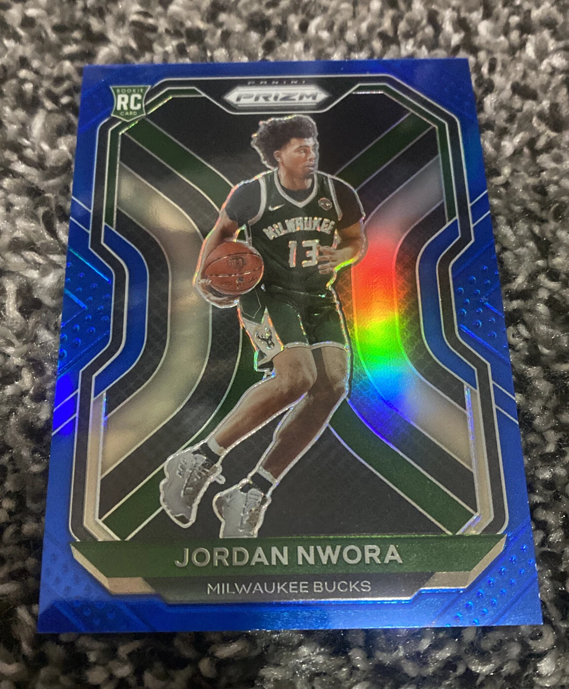 2020-21 PANINI PRIZM BASKETBALL JORDAN NWORA ROOKIE BLUE PRIZM READ 145/199
