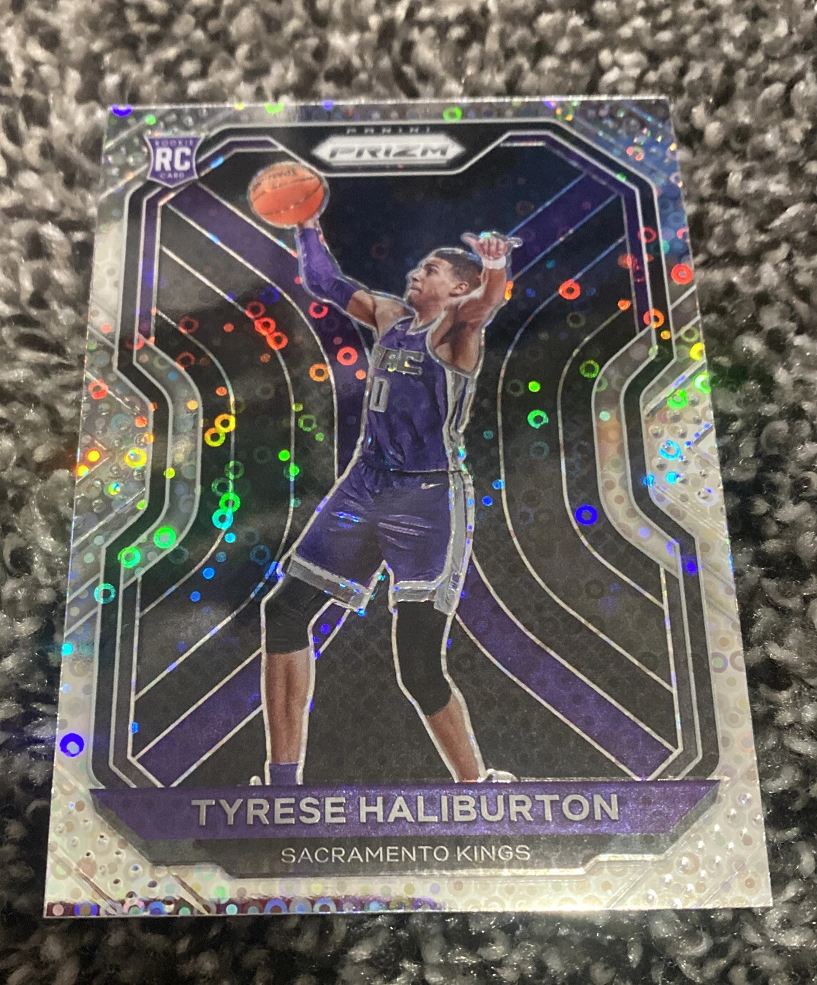 Tyrese Halliburton 2020-21 Panini Fast Break Prizm Disco #262 KINGS
