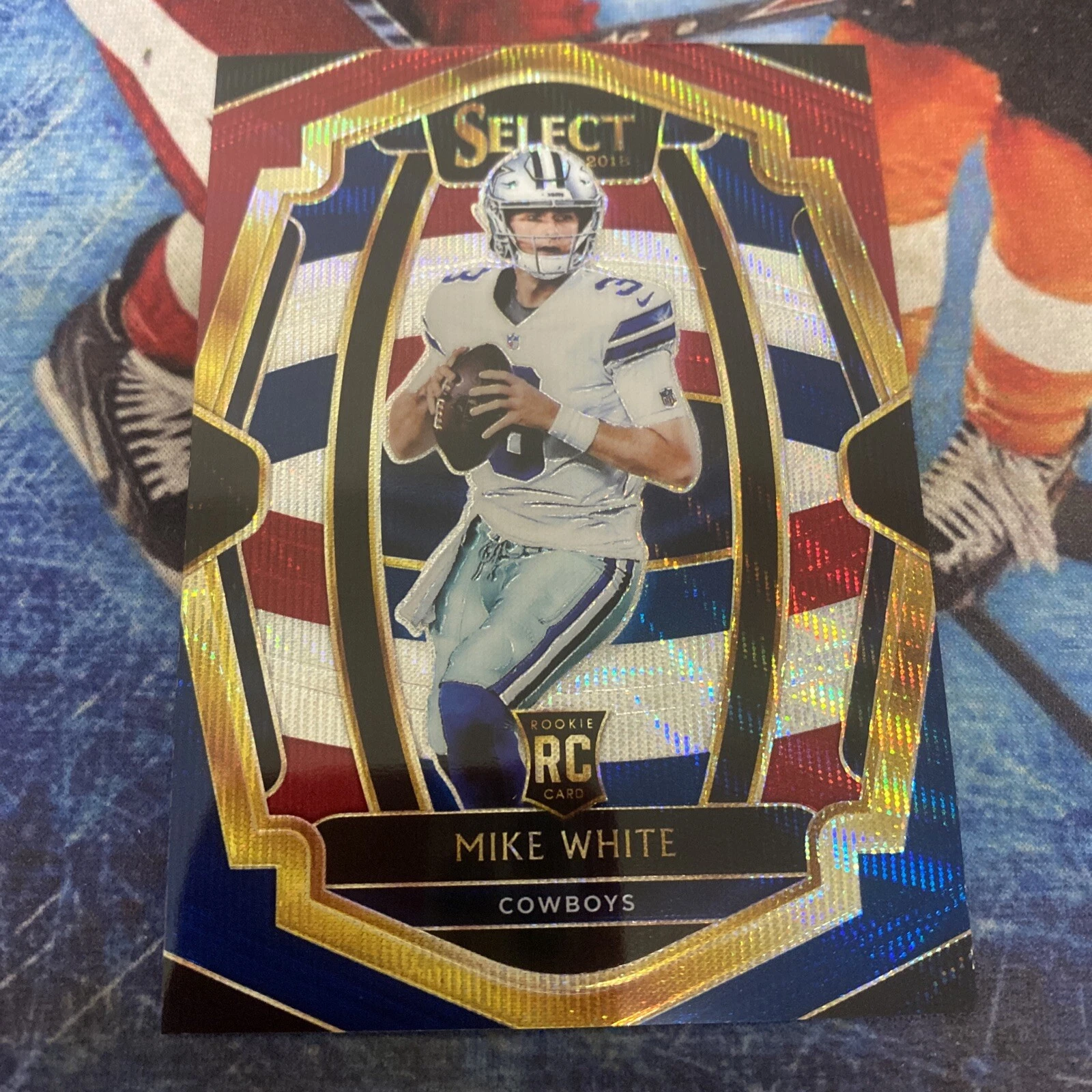 MIKE WHITE ~ 2018 Select Premier Level TRI - COLOR RC ROOKIE PRIZM /199 ~ JETS
