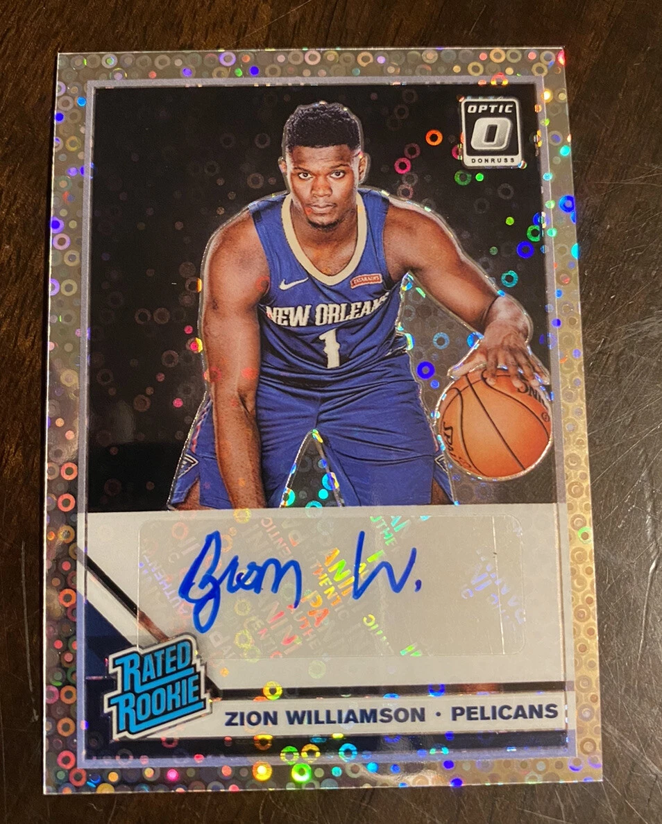 2019-20 Donruss Optic Zion Williamson Rc Auto Fast Break Disco SP Pelicans HOT
