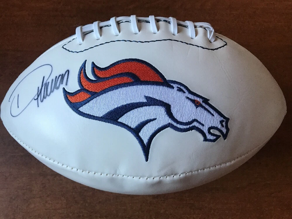Demaryius Thomas Autographed Full Size Denver Broncos Logo Football JSA COA
