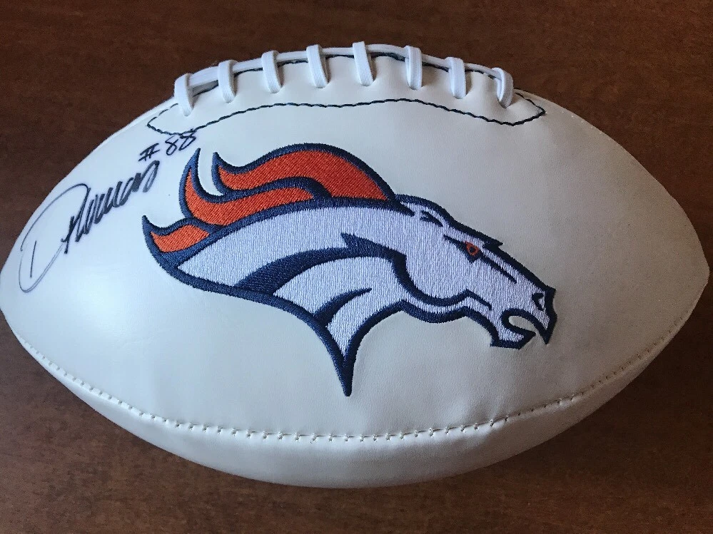 Demaryius Thomas Autographed Full Size Denver Broncos Logo Football JSA COA
