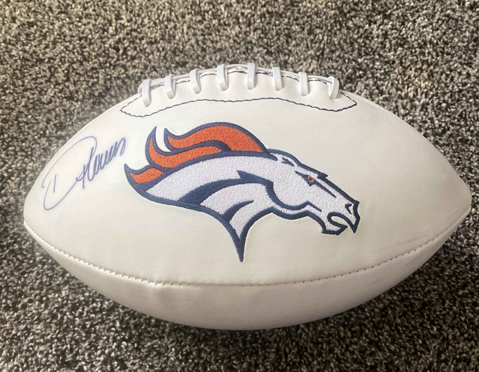 Demaryius Thomas Autographed Full Size Denver Broncos Logo Football JSA COA
