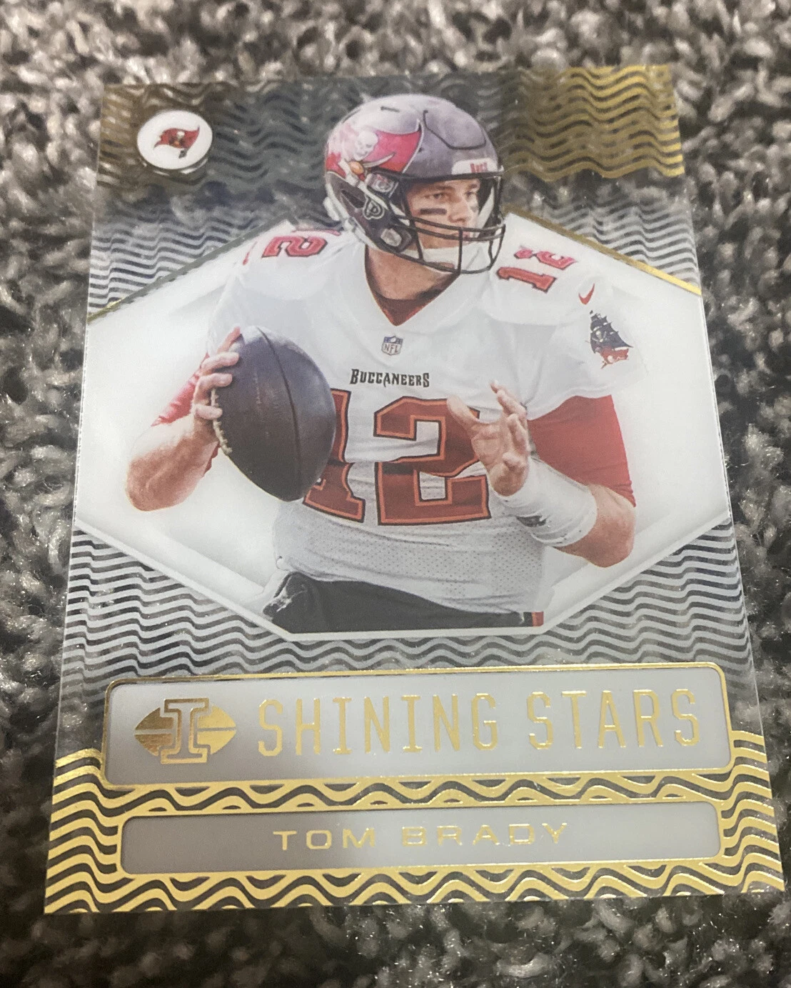 Tom Brady ACETATE GOLD FOIL WHITE SHINING STARS HOT ILLUSIONS INSERT 2020
