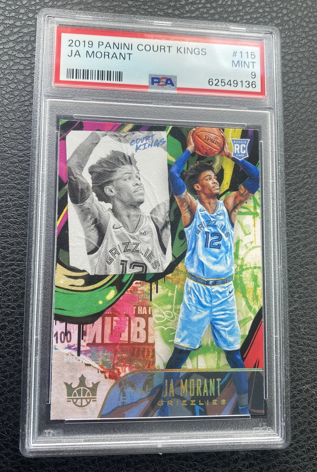 2019-20 panini court kings ja morant psa 9
