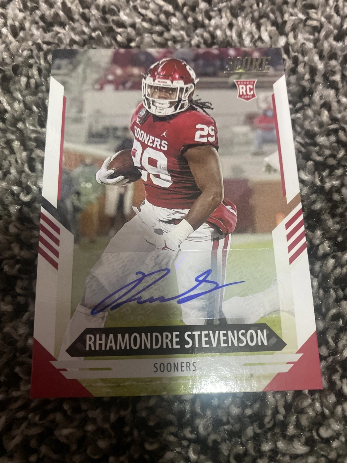 2021 SCORE RHAMONDRE STEVENSON RC AUTO #386 OKLAHOMA SOONERS
