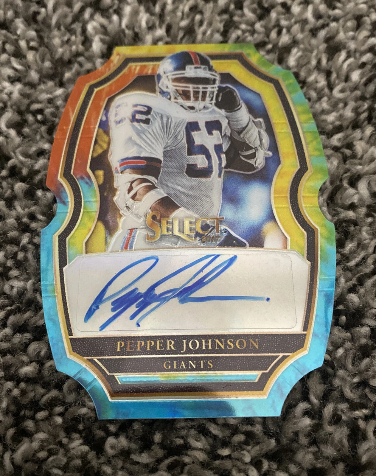 2017 PEPPER JOHNSON SSP Select Die Cut Tie-Dye Auto Prizm 10/10 E-Bay 1/1
