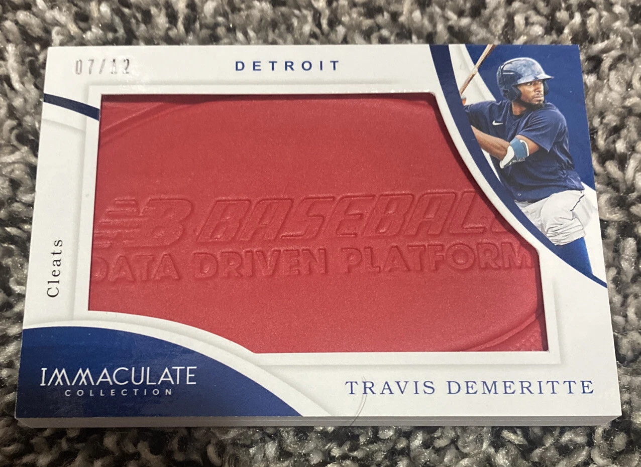 2020 Panini Immaculate Travis Demeritte Detroit Tigers New Balance Relic #07/12
