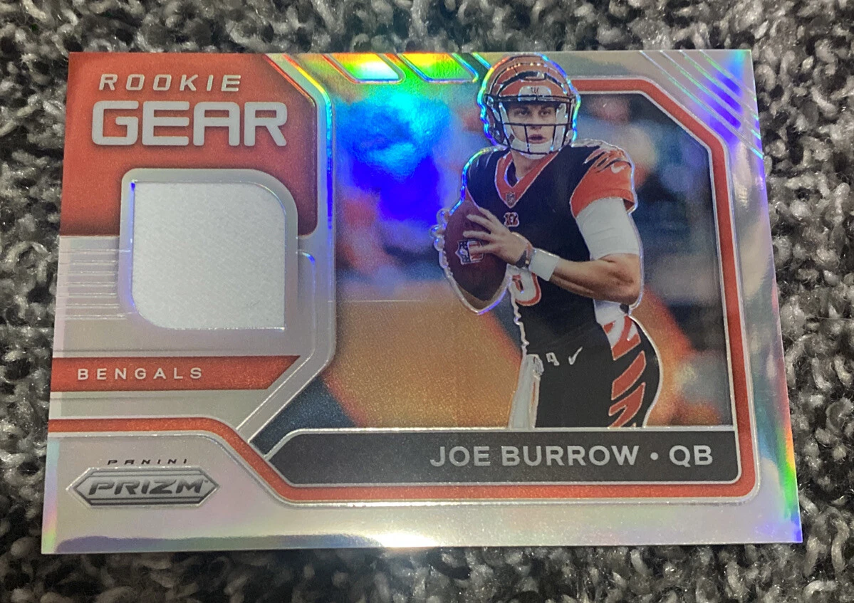 JOE BURROW 2020 PANINI PRIZM ROOKIE GEAR SILVER PRIZMS JERSEY RELIC RC
