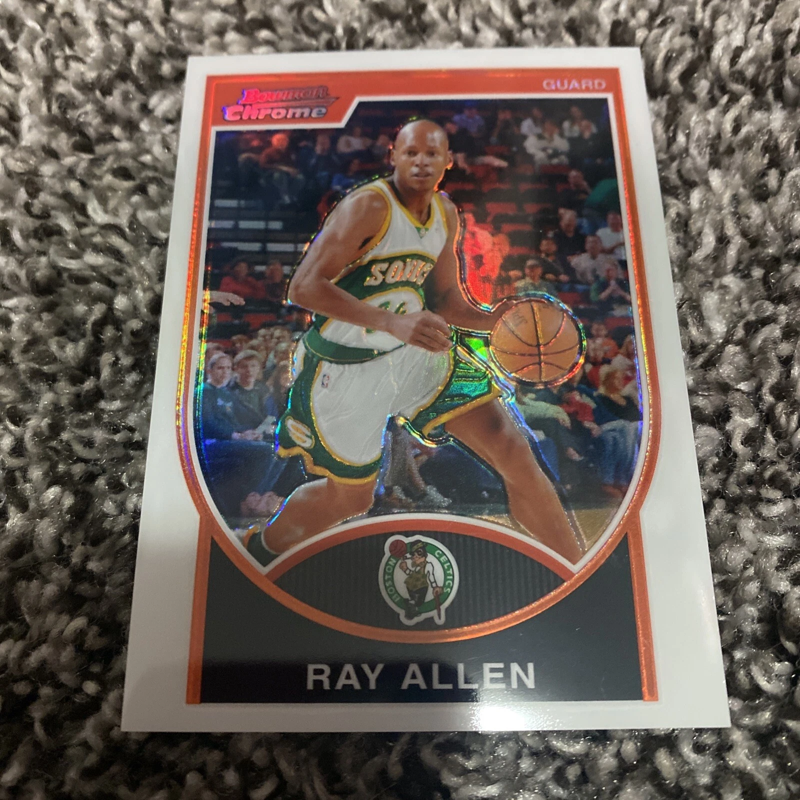 2007-08 Bowman Draft Picks & Stars Chrome Refractor /299 Ray Allen #43 HOF
